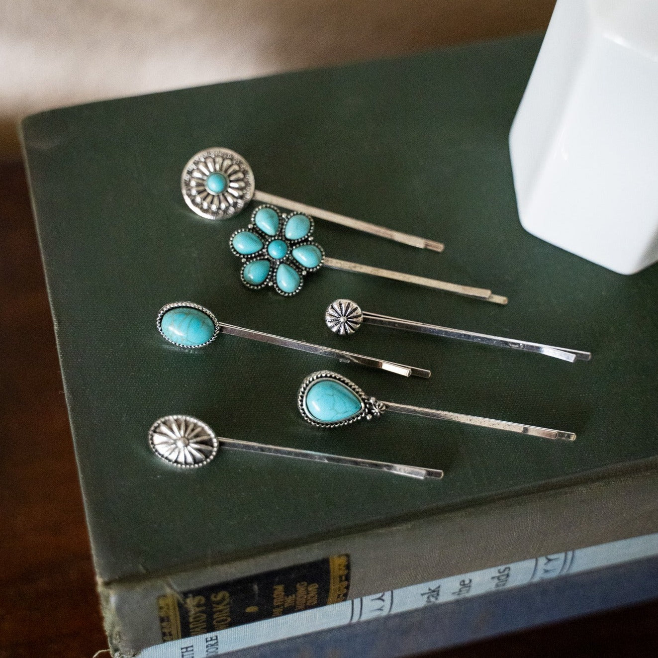 Western Style Vintage Turquoise Hairpins